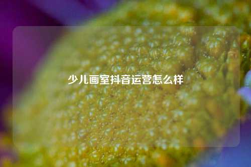 少儿画室抖音运营怎么样